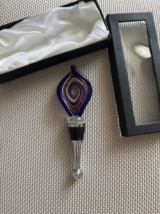 Корок для вина. Муранське шкло. В подарунковій упаковці.