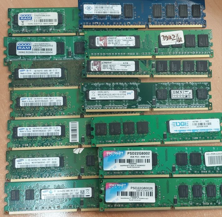 Модули памяти DDR2 1Gb,  2Gb