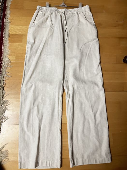 Брюки лен zara карго женские