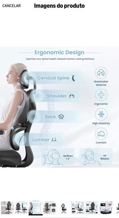 Cadeira Ergonómica Escritório