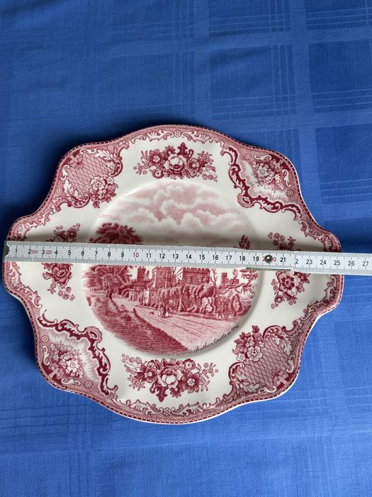 Johnson Bros England czerwona patera