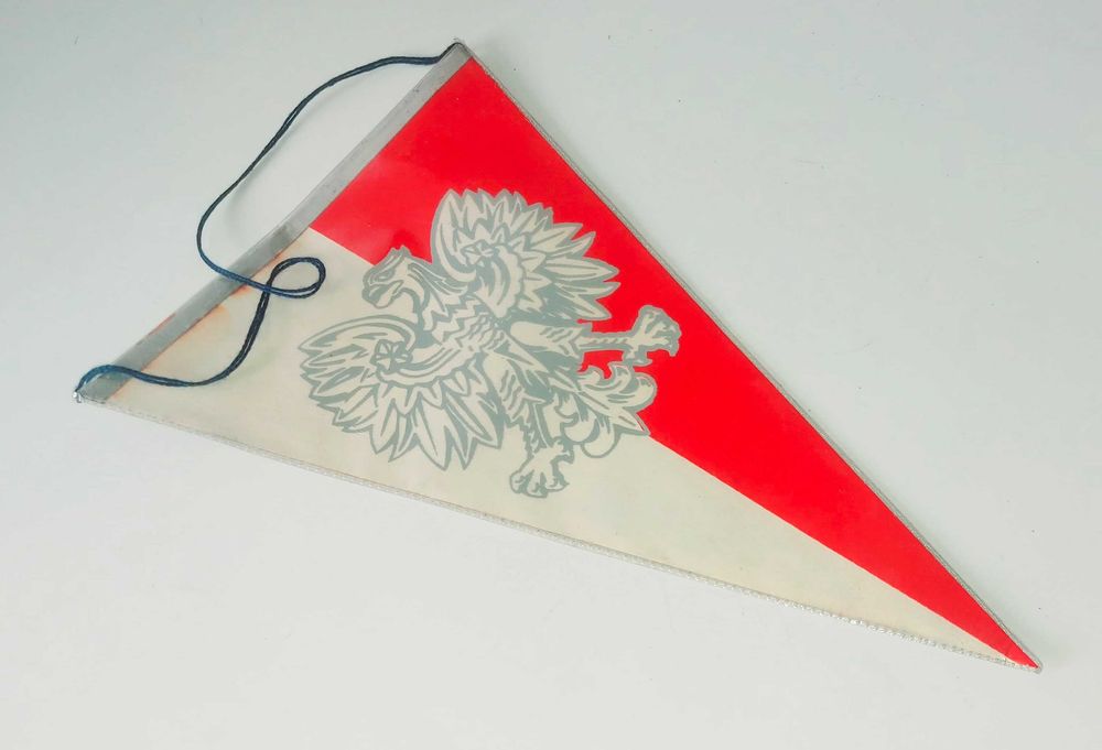 Proporczyk Jelenia Góra herb Polska flaga Orzeł bez Korony