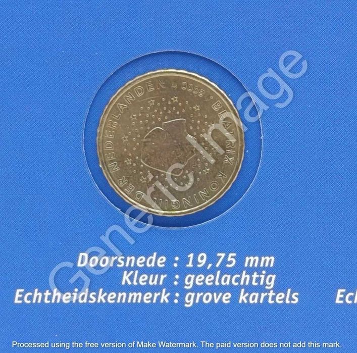 Conjunto introdutório selado de moedas de euro da Holanda de 2001