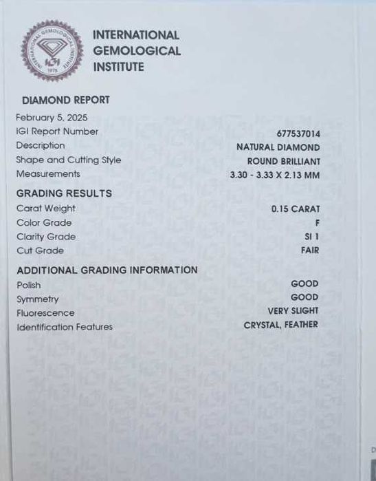 2 diamantes naturais IGI