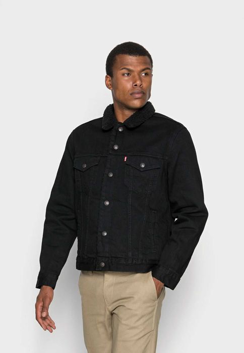 Kurtka jeansowa Levi's z barankiem czarna rozmiar S męska Levis