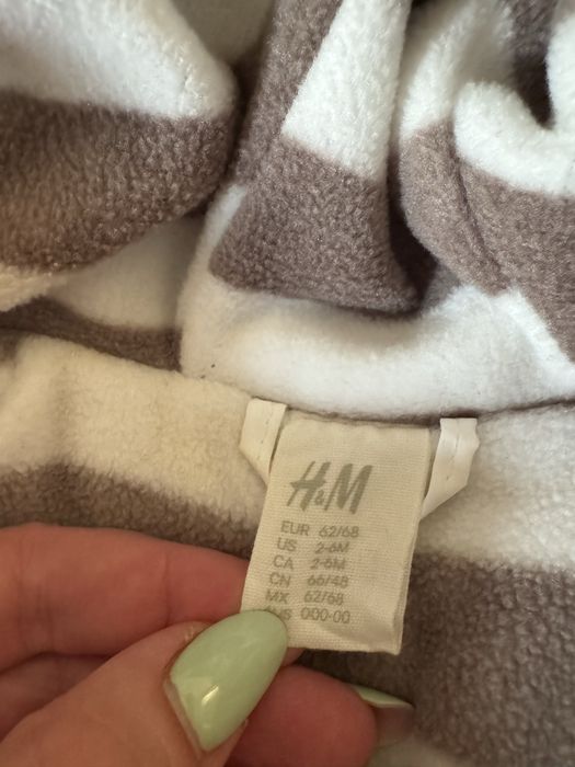 Ocieplany kombinezon niemowlęcy H&M na zimę, rozmiar 62/68
