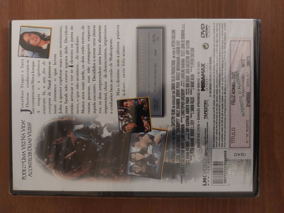DVD NOVO e SELADO - " Feliz Acaso " 2001