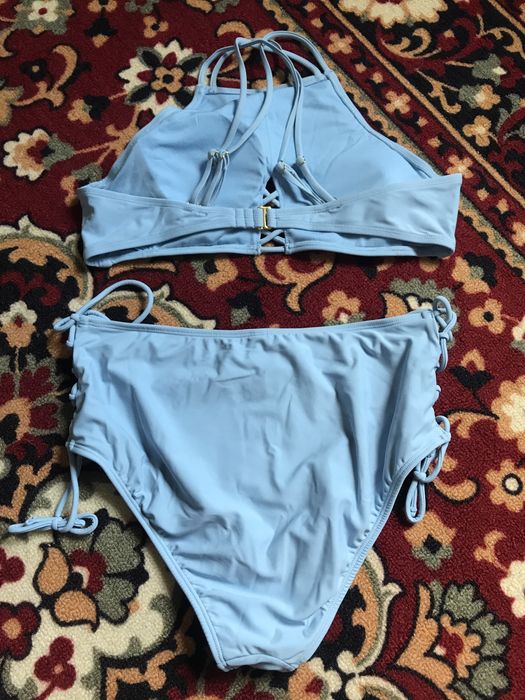 Bebe голубий роздільний купальник бебе розмір ХL