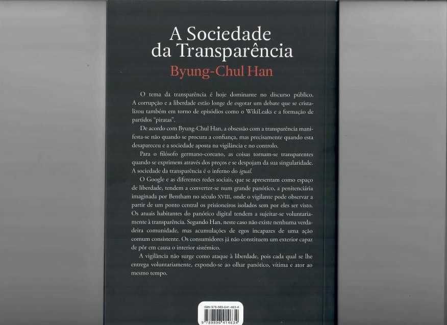 BYUNG-CHUL HAN «A Sociedade da Transparência»