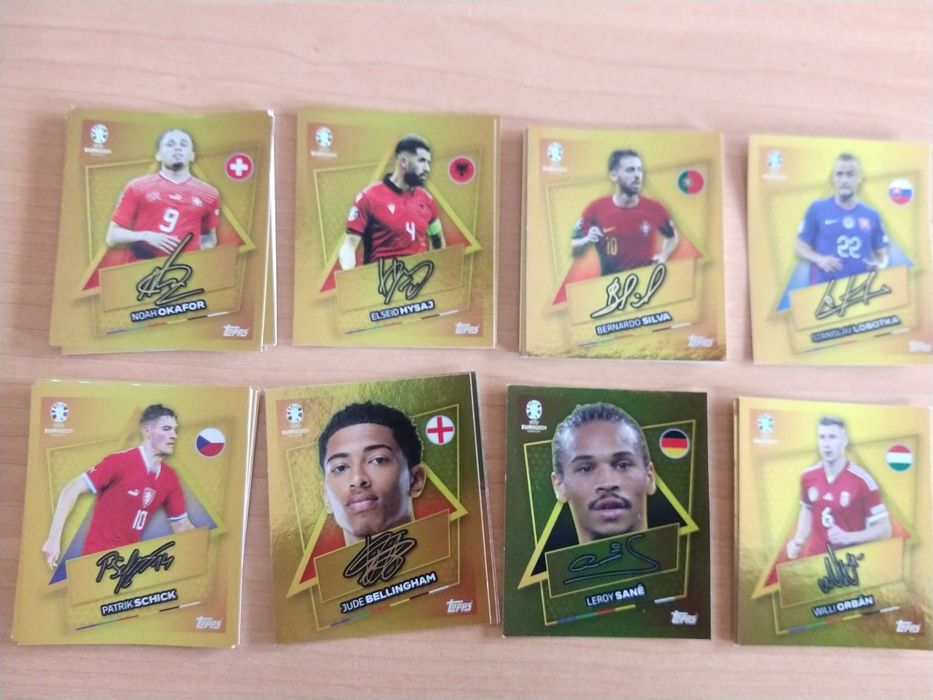 Cromos SP dourados Topps Euro 2024