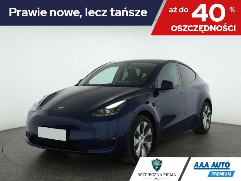 Tesla Model Y Long Range AWD 75kWh, SoH 93%, Serwis ASO, Automat, VAT 23%, Skóra,
