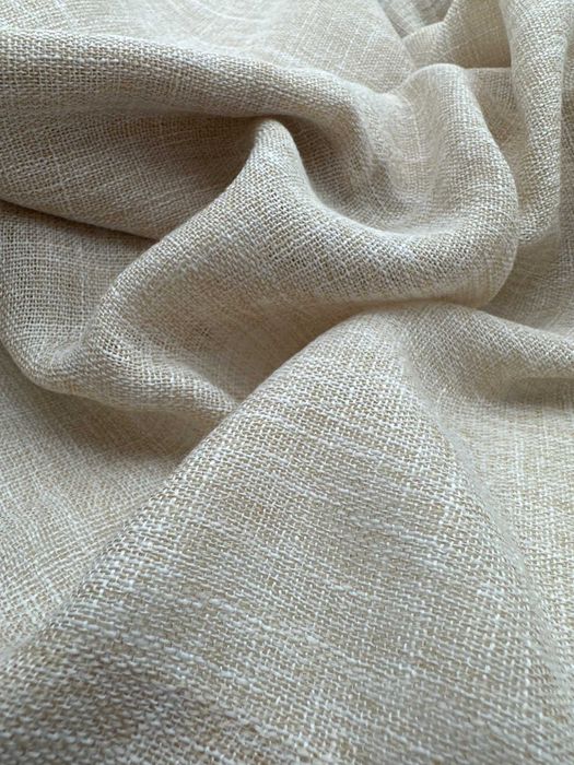 Pack de 2 Cortinas Eyelet Efeito Linho 140×245 cm Bege