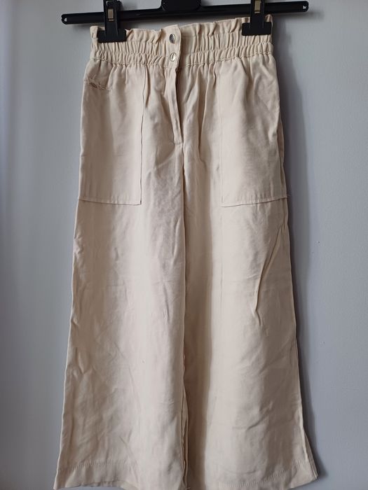 Kremowe spodnie kuloty dla dziewczynki