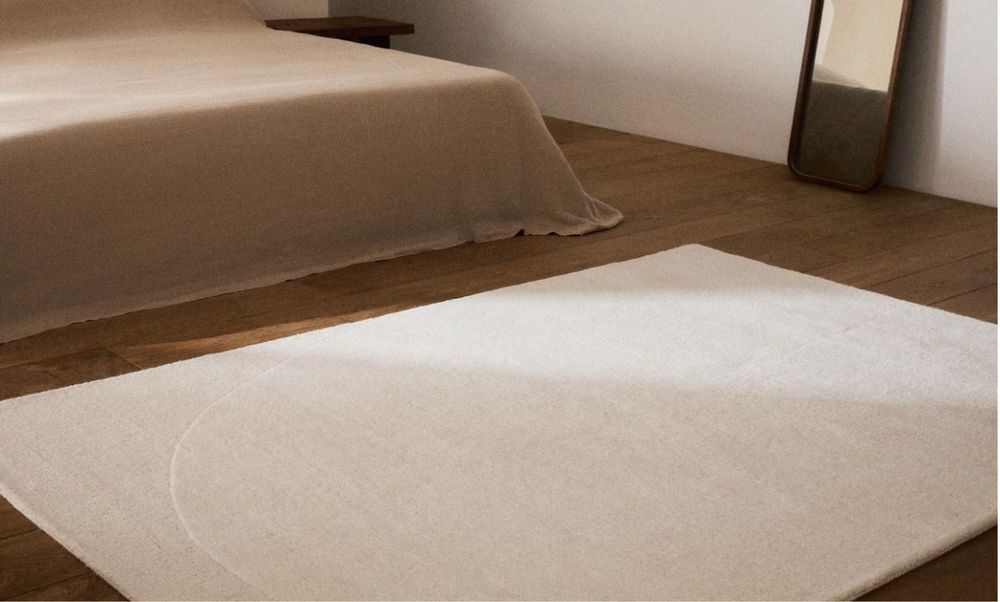 Tapete Lǎ Algodǎo Semicírculo Zara Home NOVO