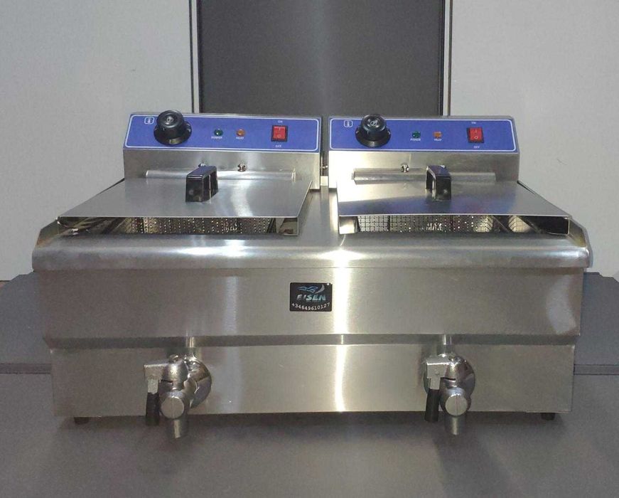 Fritadeira Industrial Eléctrica 13+13L NOVA