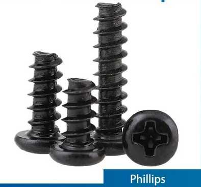 Шуруп для пластика М3, саморез с утопленной крестовидной головкой