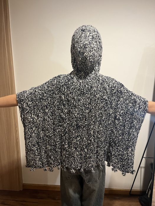 Zara sweter narzutka peleryna ponczo kardigan dzianina r . 152