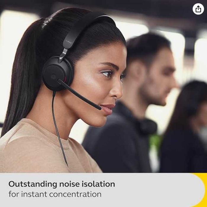 Jabra Evolve2 40 | Matte Black | Stereo | USB-C | Impecável64283961611523123