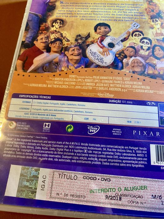 Selado * Coco (Disney • Pixar) Dvd