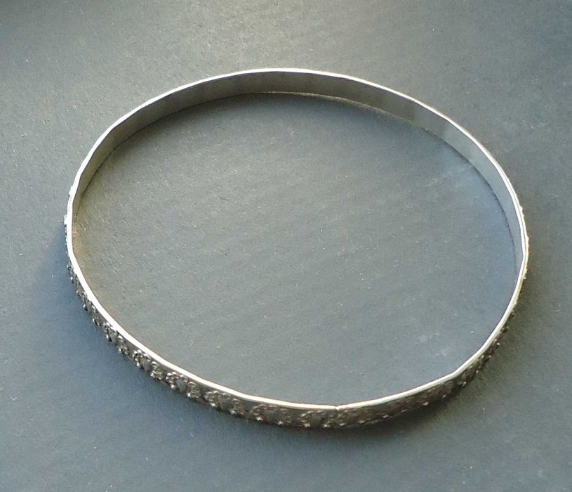 Srebrna bransoletka -Kółko PRL