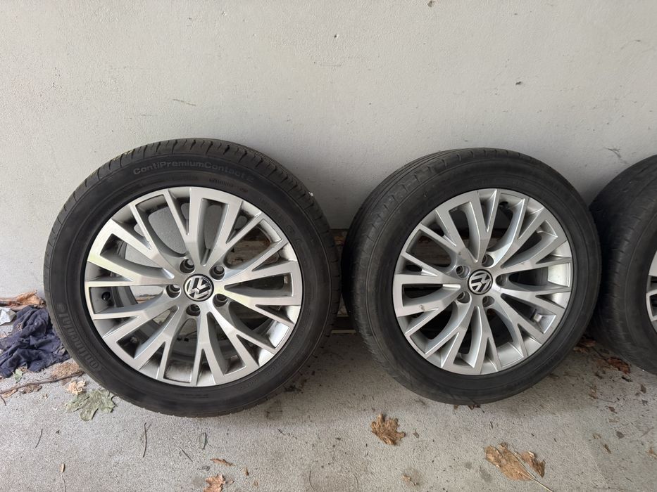 Komplet kół VW Sharan 17" - Continental ContiPremiumContact - felgi aluminiowe, stan BDB