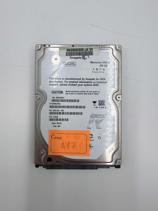 Dysk HDD Seagate 250GB SATA GW3m N17