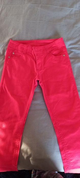 Calças ganga vermelhas
