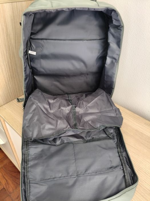 Mochila Kaki + saco vácuo e bomba