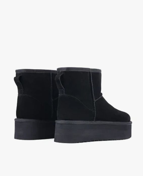 Жіночі уггі MIRATON велюрові чорні(ATTU-19)