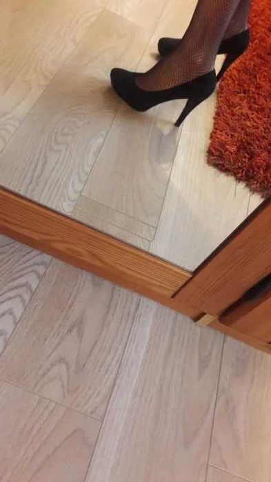 Szpilki czarne zamszowe platforma 37 buty czółenka