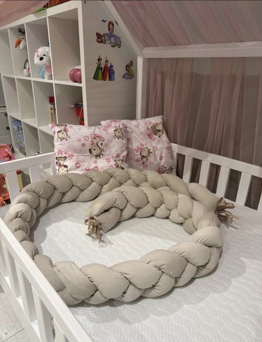 Warkocz do łóżeczka 230 cm beż