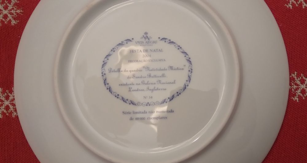 Pratos louça Vista Alegre,  edições limitadas