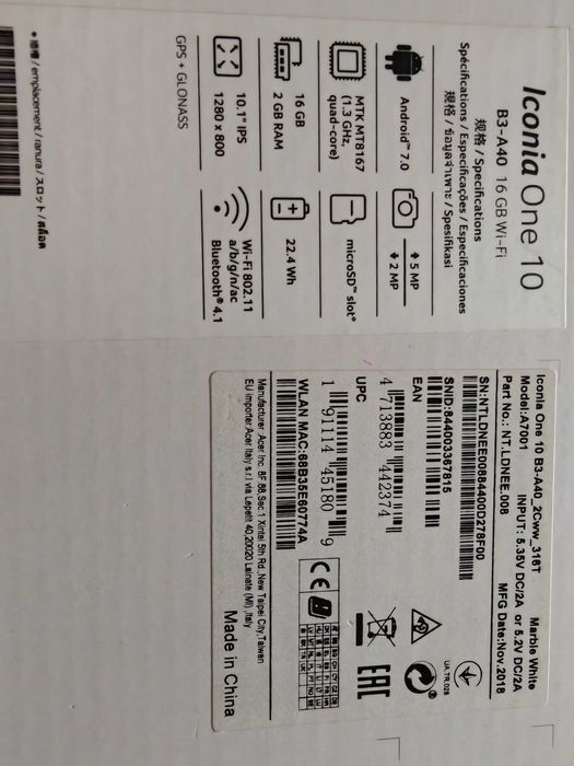 ACER Iconia One 10 | Como Novo