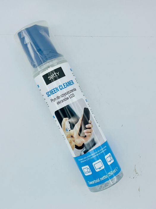 Płyn Do Czyszczenia Ekranów LCD LED + Mikrofibra 250 ml Zestaw Setty