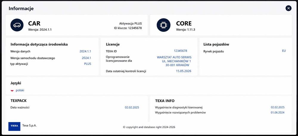 TEXA MULTIHUB CAR PLUS – oryginalny tester diagnostyczny