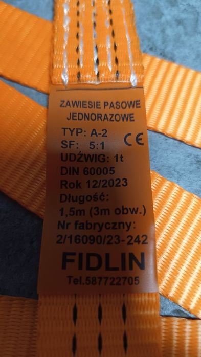 Zawiesie pasowe 1 tonowe