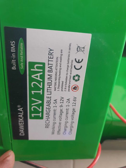 baterias litium 12V 12Ah