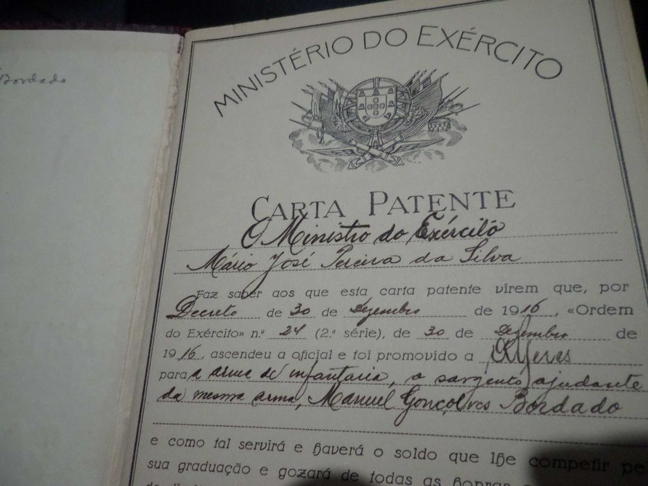 Carta Patente , Ministério da Guerra