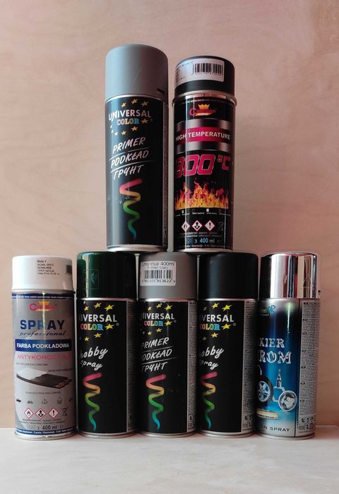 Lakier uniwersalny czarny Matt 400ml RAL 9005 NOWY