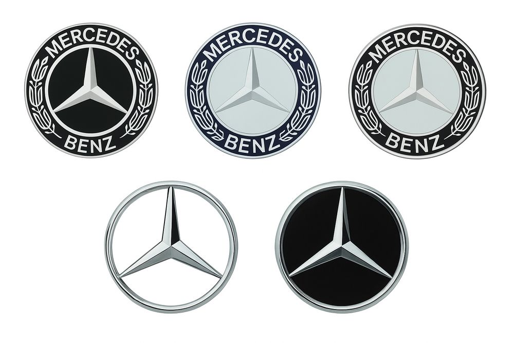 TODOS os Centros de jantes Mercedes Benz 75mm ou 60mm & Simbolo capô 5