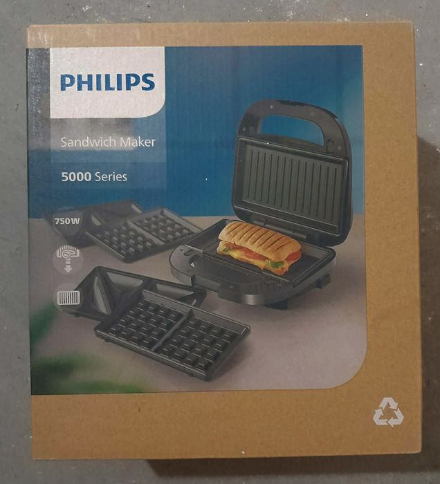 Nowy opiekacz Philips 3w1 do panini, kanapek i gofrów