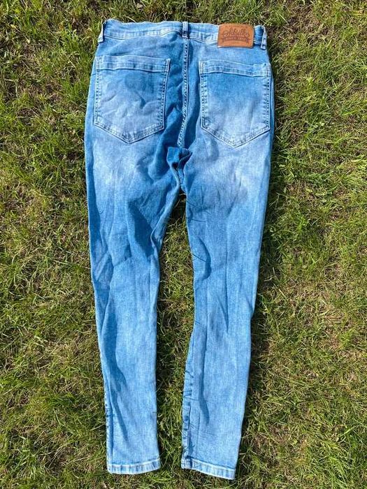 Spodnie damskie SikSilk jeansy slim blue niebieski denim women M
