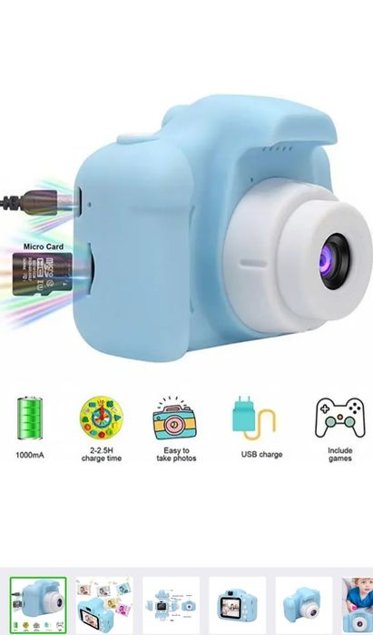Детская фотокамера (фотоапарат) с функцией видео c 2″ дисплеем U
