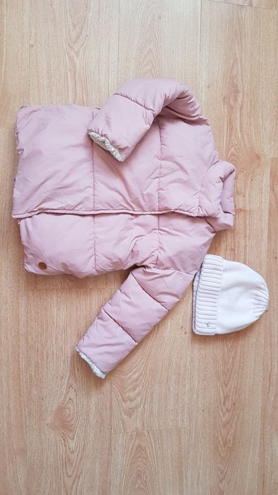 Теплая демисезонная куртка зимняя курточка демi зимова и шапка шапочка