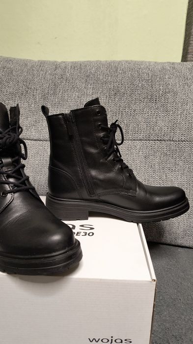 Botki skórzane Wojas