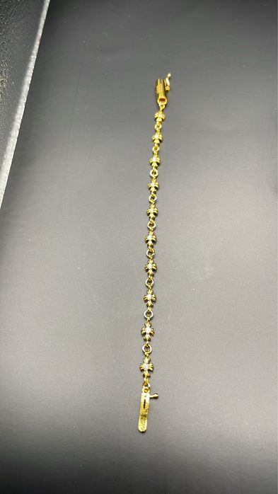 Pulseira Chrome Hearts Dourada 18 cm