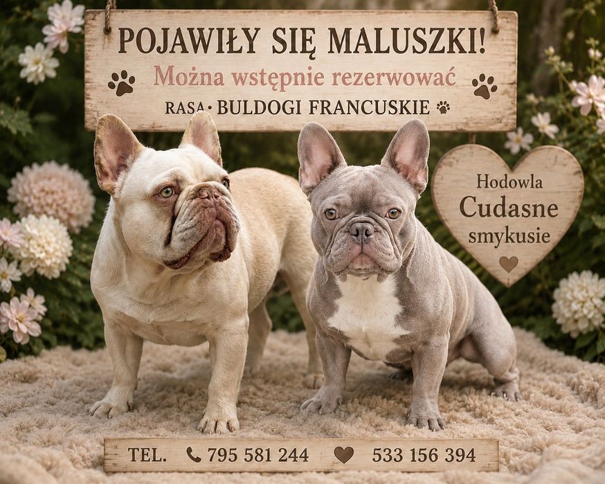Buldog francuski umaszczenie lilac