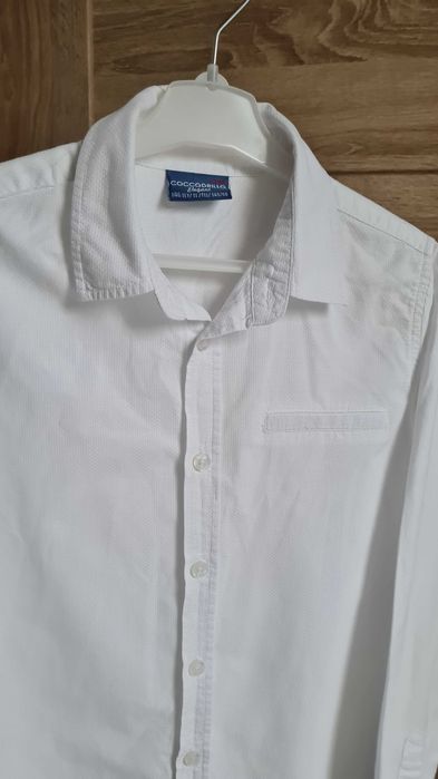 Biała koszula chlopieca na długi rękaw Cocodrillo 146