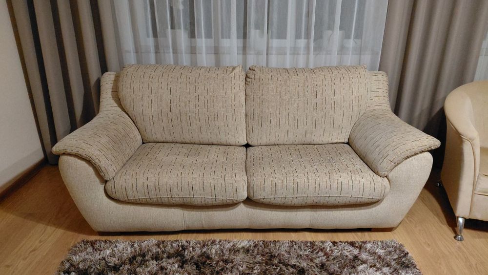 Kremowa sofa + 2 fotele