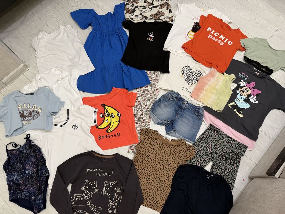 Дуже великий пакет брендових речей на дівчинку 7-8 років zara gucci , hm , next